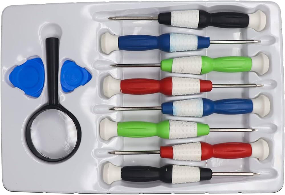 BAKU 8600- Screwdriver Tool Kit For Mobile, Laptop repairing - 11 IN 1 (8Pcs Screwdriver + Magnifying Glass + 2pcs Opening Small Triangular picks, Multicolour)